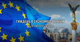 Прапор ЄС на тлі панорами Києва. Колаж